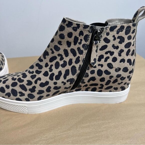 Caslon Womens Size 7 Aidy Water Resistant Leopard Sneakers Platform Leather - Picture 7 of 11